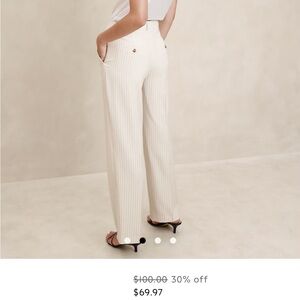 NWT Banana Republic Sculpted Straight Pinstripe Pant